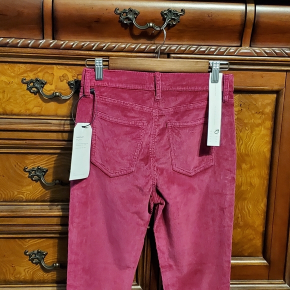 NWT CURRENT/ELLIOTT Stiletto berry cord jeans 28 - Picture 6 of 6